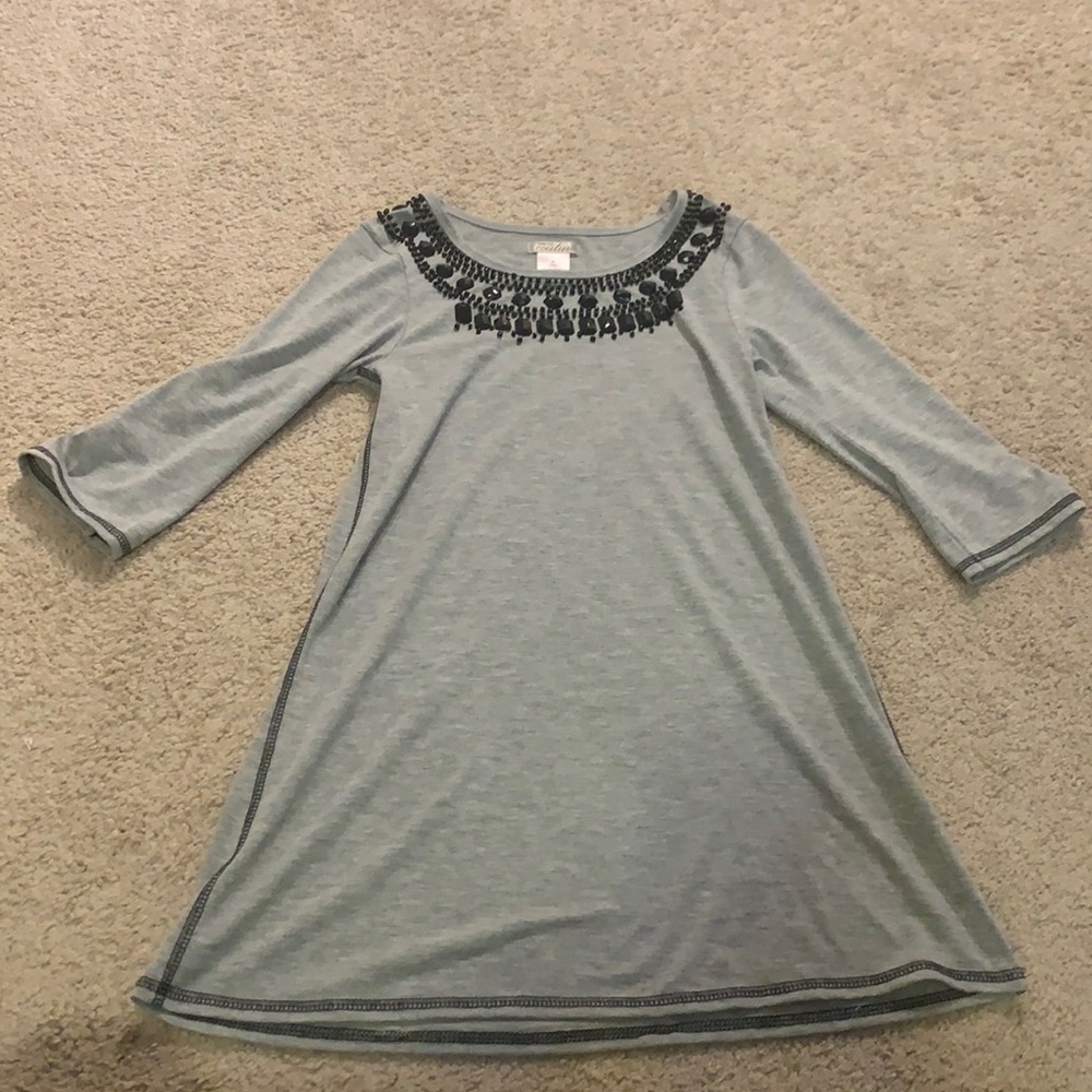 sally miller couture girls size 10 gray dress